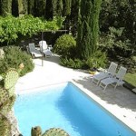 La piscine des gîtes et chambres d'hôtes du Mas Pellier Barjac Ardèche Cévennes Provence